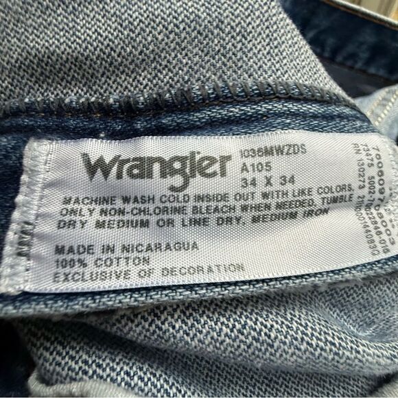 Wrangler 36MWZ Slimfit Jeans Cotton 34 x 34 - Picture 7 of 11